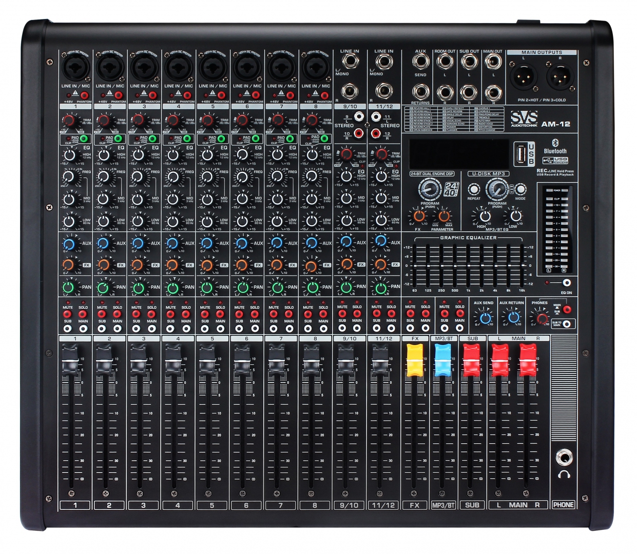 SVS Audiotechnik mixers AM-12 Микшерный пульт аналоговый, 12-канальный в Барабинске
