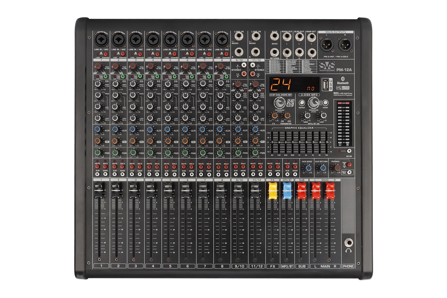 SVS Audiotechnik mixers PM-12A Активный аналоговый микшерный пульт, 12-канальный в Барабинске